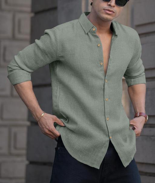 LuxeCraft Classic Linen Shirt – Full Sleeve Elegance
