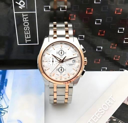 Imperion Dual-Time Stainless Steel Men’s Analog Watch