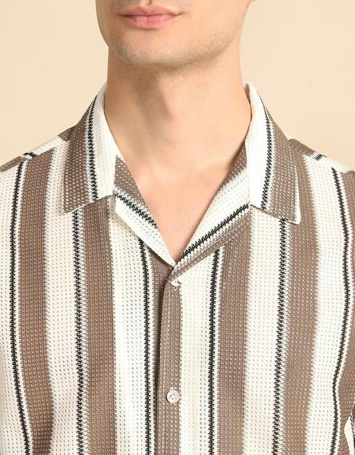 Ravion Classic Striped Polycotton Men’s Shirt