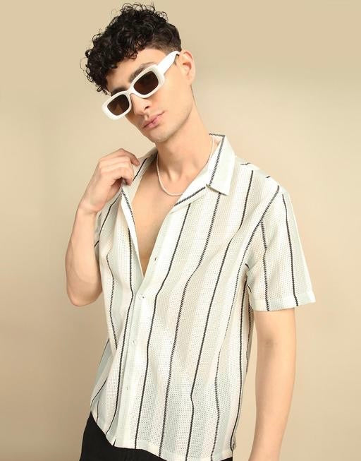 Ravion Classic Striped Polycotton Men’s Shirt