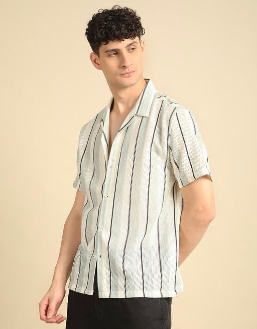 Ravion Classic Striped Polycotton Men’s Shirt