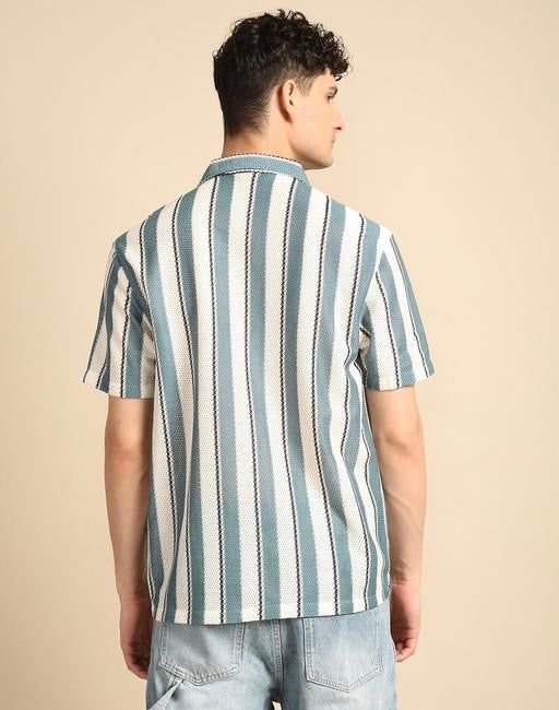 Ravion Classic Striped Polycotton Men’s Shirt