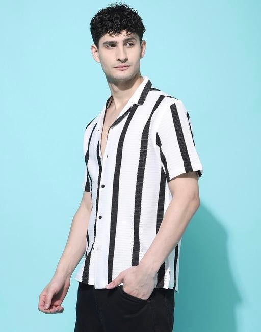 Fabuluxe Striped Polycotton Men’s Shirt