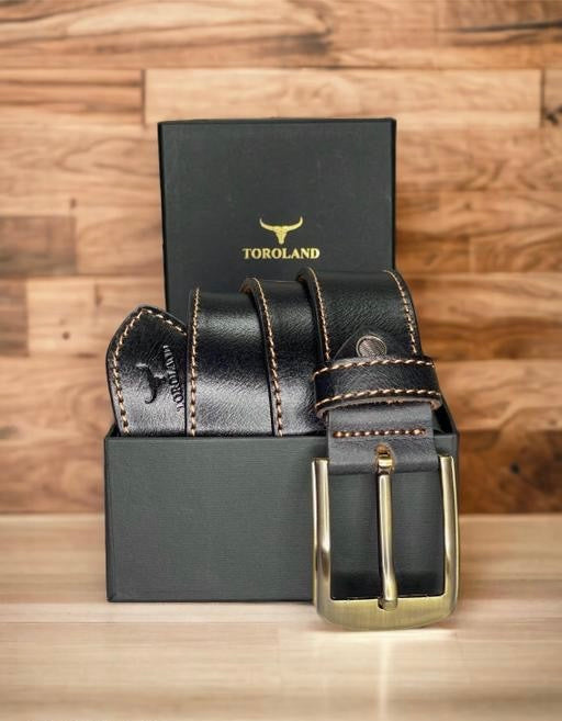 Toroland Genuine Brown Leather Men’s Casual Belt