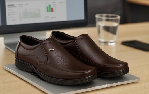 Aadab Classic Leather Men’s Formal Slip-Ons