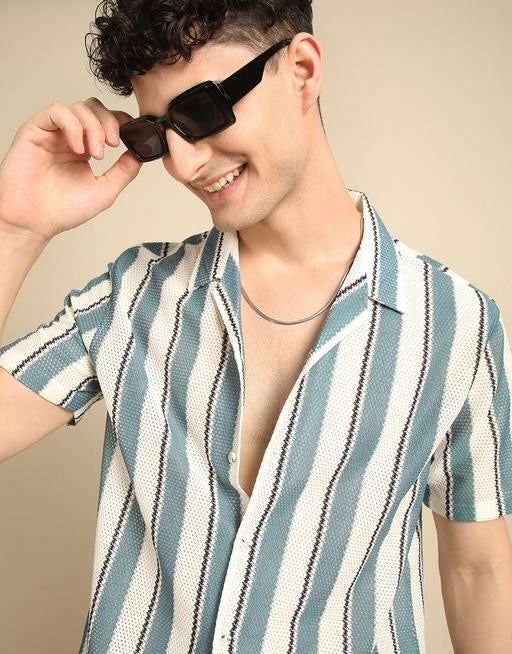Ravion Classic Striped Polycotton Men’s Shirt