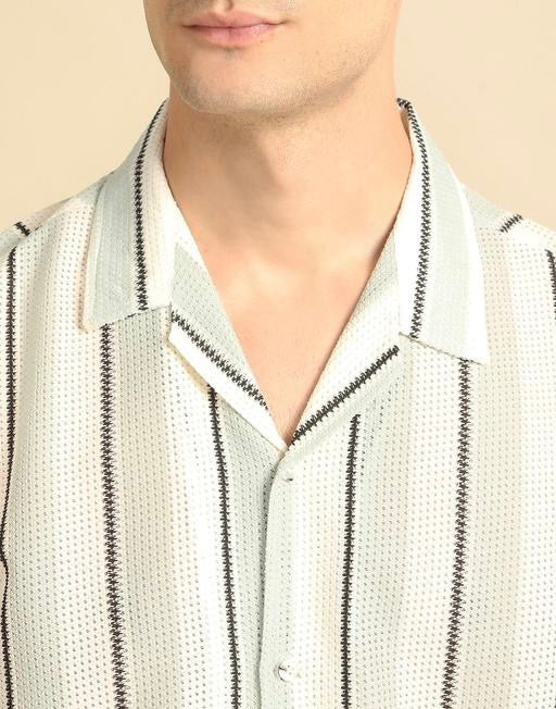 Ravion Classic Striped Polycotton Men’s Shirt