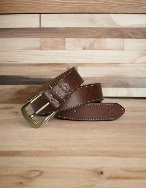 Toroland Genuine Brown Leather Men’s Casual Belt