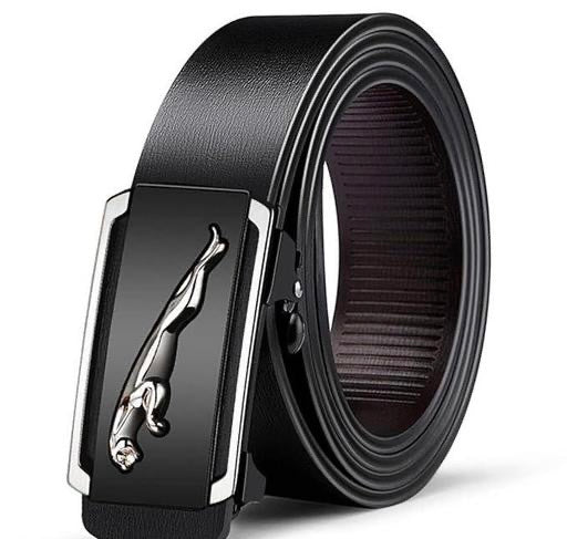 Panther Luxe Men’s Belt – Golden Buckle Edition