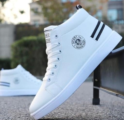 PristineStep White Casual Men’s Sneakers