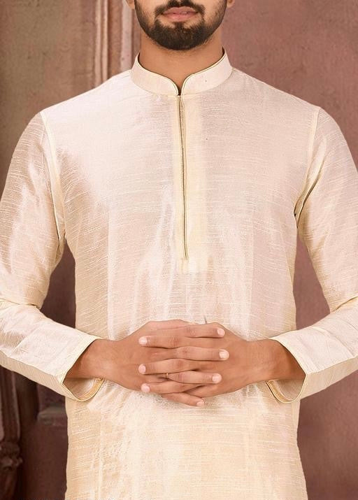 Royale Ethnic Art Silk Kurta & Dhoti Set for Men