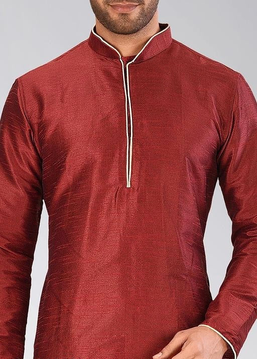 Royale Ethnic Art Silk Kurta & Dhoti Set for Men