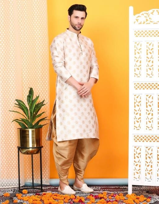 Modern Regal Jacquard Kurta Set for Men